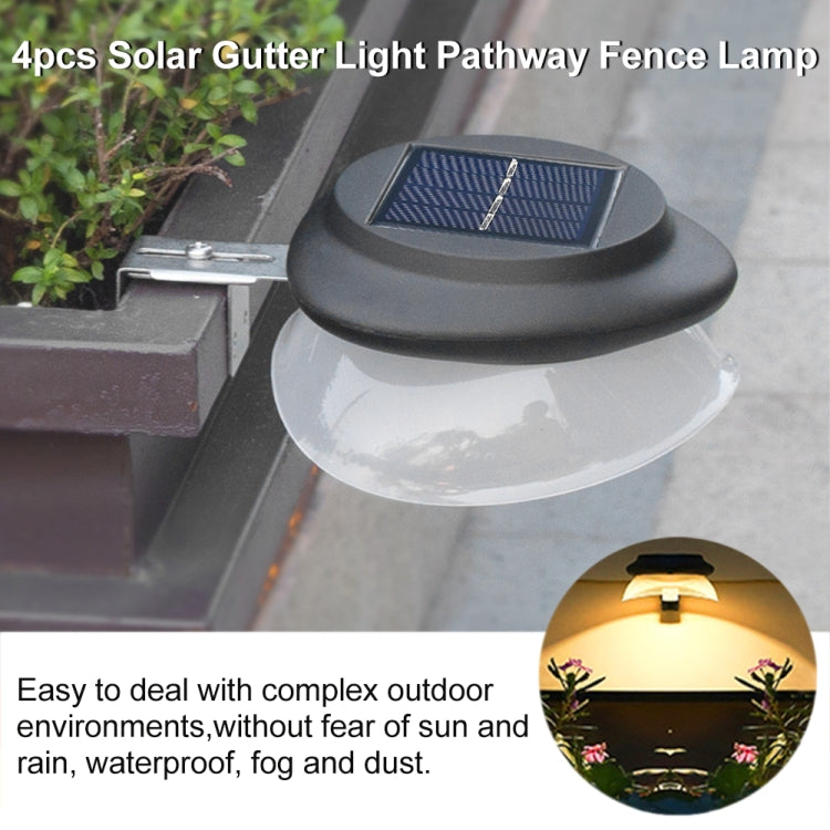 Punch-free Fliegende Untertasse Solarleuchte Außen Garten Dekoration Wandlampe, Schwarz Gehäuse+Weißes Licht, Schwarz Gehäuse+Warmes Licht