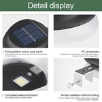 Punch-free Fliegende Untertasse Solarleuchte Außen Garten Dekoration Wandlampe, Schwarz Gehäuse+Weißes Licht, Schwarz Gehäuse+Warmes Licht