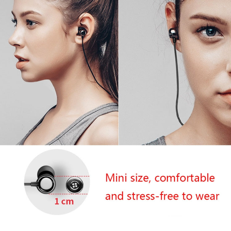 Havit i30 Mini Nacken-Magnet-Sport-Bluetooth-Kopfhörer, Rot, Schwarz