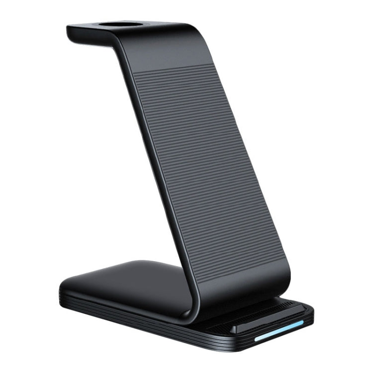 D2 3-in-1 15W Kabelloses Vertikales Ladegerät, D2 (Schwarz)