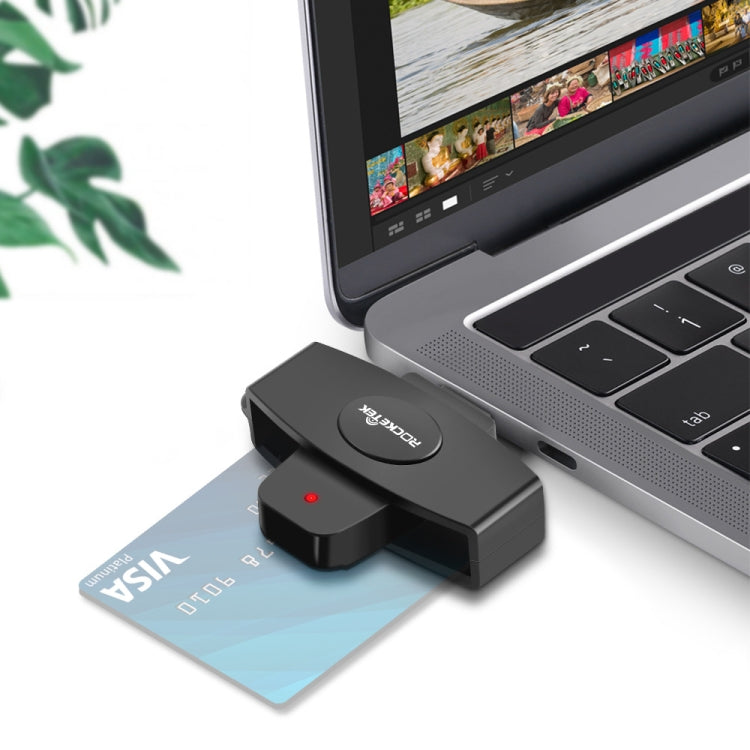 Rocketek CSCR3 Smart CAC Kartenleser Typ-C Bank Steuererklärung SIM-Karten/IC-Karten ID-Kartenleser