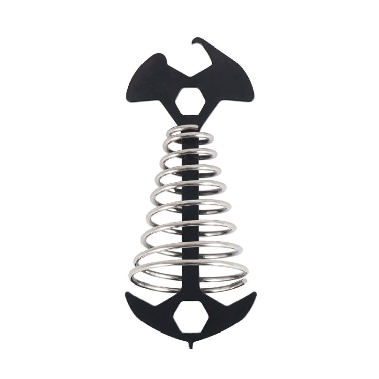5 STÜCK 4-in-1 Outdoor Camping Fischgrät-Hering Federhaken Windseil-Schnalle
