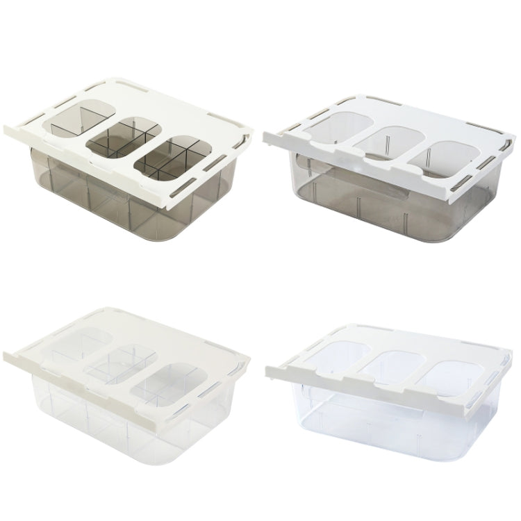 Haushalts-Kleiderschrank-Schubladen-Aufbewahrungsbox für Unterwäsche und Socken, mit Unterteilung (Transparent Grau), ohne Unterteilung (Transparent Grau), mit Unterteilung (Transparent), ohne Unterteilung (Transparent)