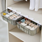 Haushalts-Kleiderschrank-Schubladen-Aufbewahrungsbox für Unterwäsche und Socken, mit Unterteilung (Transparent Grau), ohne Unterteilung (Transparent Grau), mit Unterteilung (Transparent), ohne Unterteilung (Transparent)