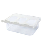 Haushalts-Kleiderschrank-Schubladen-Aufbewahrungsbox für Unterwäsche und Socken, mit Unterteilung (Transparent Grau), ohne Unterteilung (Transparent Grau), mit Unterteilung (Transparent), ohne Unterteilung (Transparent)