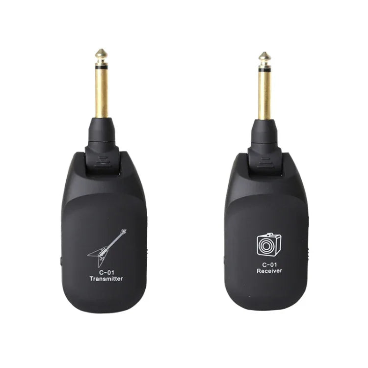 C01 Drahtloser Audio-Sender und -Empfänger für E-Gitarren, Schwarz