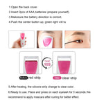 Elektrische Wimpernzange mit Heizfunktion, Styling-Funktion, Blau, Rot, Grün