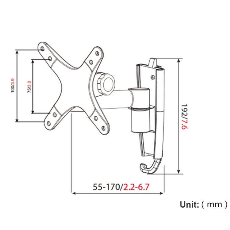 Gibbon Mounts L03 Computer Monitor Wandhalter Aluminiumlegierung Schnellverschluss TV-Halter