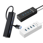 4 x USB 2.0 Ports HUB Konverter, Kabellänge: 15cm, Stil: Ohne Leuchtleiste, Mit Leuchtleiste Schwarz, Mit Leuchtleiste Weiß