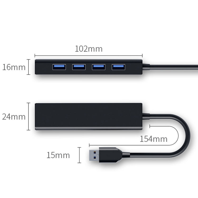 4 x USB 2.0 Ports HUB Konverter, Kabellänge: 15cm, Stil: Ohne Leuchtleiste, Mit Leuchtleiste Schwarz, Mit Leuchtleiste Weiß