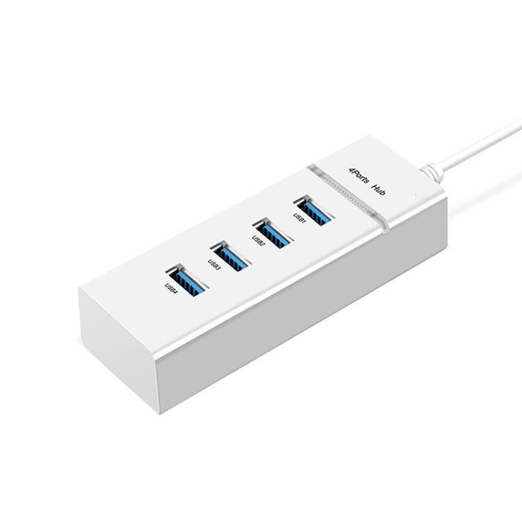 4 x USB 2.0 Ports HUB Konverter, Kabellänge: 15cm, Stil: Ohne Leuchtleiste, Mit Leuchtleiste Schwarz, Mit Leuchtleiste Weiß