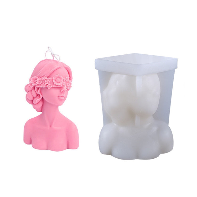 Aromatherapie Gipsform Rose Beauty Kerzen Silikonform, Stil:, Augen bedeckt, Augen geschlossen