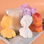 Aromatherapie Gipsform Rose Beauty Kerzen Silikonform, Stil:, Augen bedeckt, Augen geschlossen