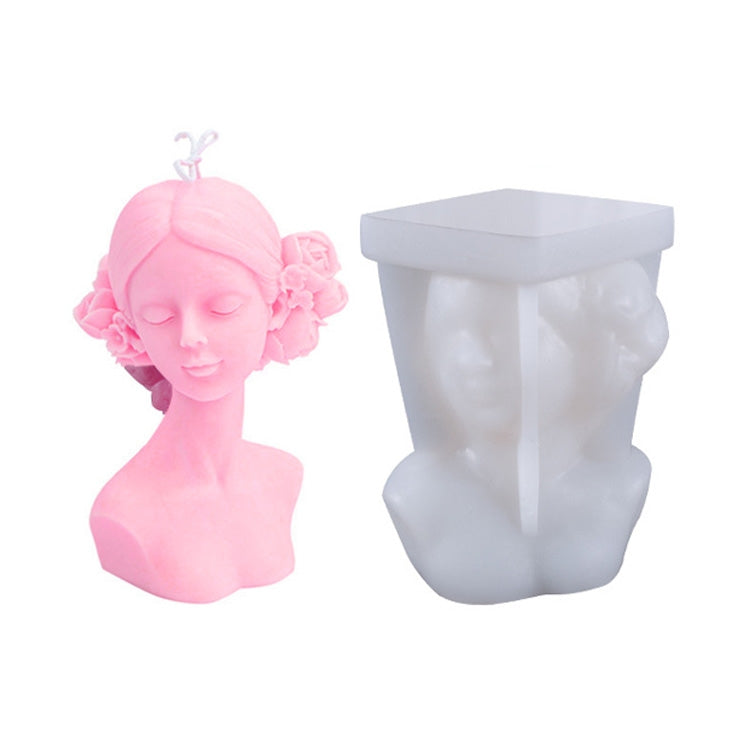 Aromatherapie Gipsform Rose Beauty Kerzen Silikonform, Stil:, Augen bedeckt, Augen geschlossen