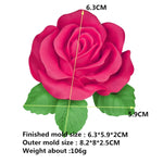 Große Rosenblüte Handgemachte Seife Silikonform, Große Rosenform