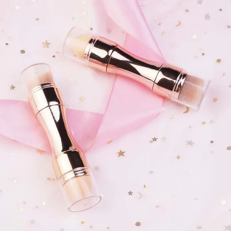 4-in-1-Einziehbarer Make-up-Pinsel aus Metall