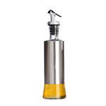 Edelstahl Glas Ölflasche Küche Gepresste Gewürzflasche, 200 ml, 300 ml, 500 ml