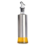 Edelstahl Glas Ölflasche Küche Gepresste Gewürzflasche, 200 ml, 300 ml, 500 ml