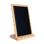 Bambus Holz Abnehmbarer Schmuckaufbewahrungs-Display-Ständer, Schwarz, Weiß, Beige
