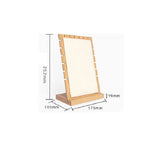 Bambus Holz Abnehmbarer Schmuckaufbewahrungs-Display-Ständer, Schwarz, Weiß, Beige