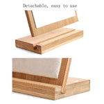 Bambus Holz Abnehmbarer Schmuckaufbewahrungs-Display-Ständer, Schwarz, Weiß, Beige