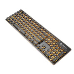 LANGTU L1 104 Tasten USB Home Office Folien-Leuchttastatur mit Kabel, Kabellänge: 1,6 m, L1 Orangelicht Schwarz, L1 Eisblaulicht Silberweiß, L1 Eisblaulicht Schwarz, L1 Weißlicht Pink