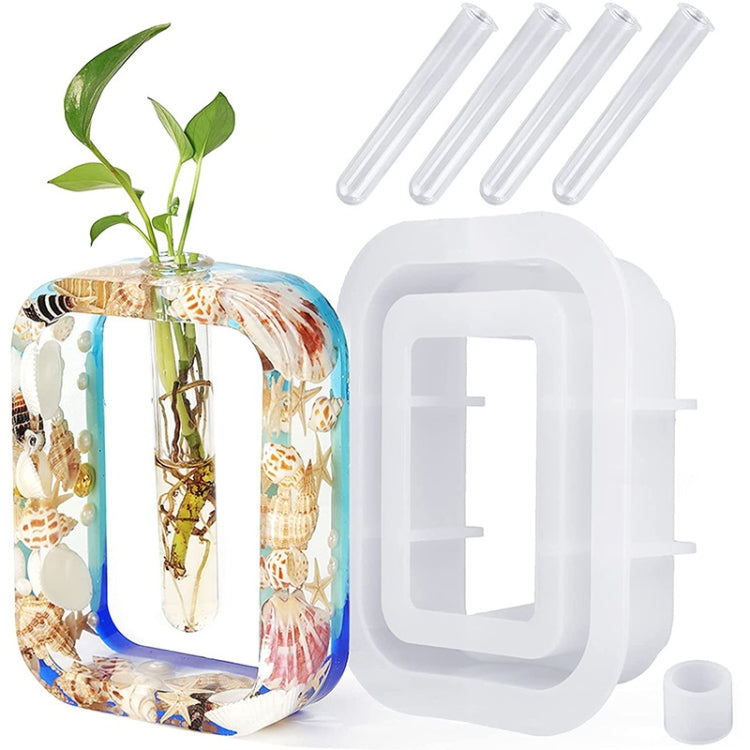 DIY-Vasenform Epoxidharz-Gießform, Rechteck, unregelmäßiger Kreis, Herzform