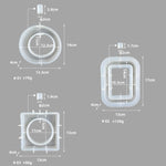 DIY-Vasenform Epoxidharz-Gießform, Rechteck, unregelmäßiger Kreis, Herzform