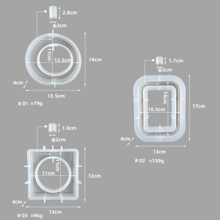 DIY-Vasenform Epoxidharz-Gießform, Rechteck, unregelmäßiger Kreis, Herzform