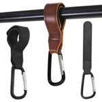 2 Stück Kinderwagen Karabinerhaken, Braun, Schwarz