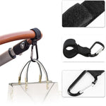 2 Stück Kinderwagen Karabinerhaken, Braun, Schwarz