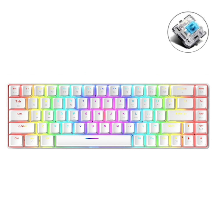 ZIYOU LANG T8 68 Tasten RGB Leuchtende Mechanische Gaming-Tastatur, Kabellänge: 1,6 m, T8 Weiß Roter Schaft, T8 Blau Grüner Schaft, T8 Pink Grüner Schaft, T8 Schwarz Grüner Schaft, T8 Schwarz Tee Schaft, T8 Weiß Grüner Schaft
