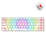 ZIYOU LANG T8 68 Tasten RGB Leuchtende Mechanische Gaming-Tastatur, Kabellänge: 1,6 m, T8 Weiß Roter Schaft, T8 Blau Grüner Schaft, T8 Pink Grüner Schaft, T8 Schwarz Grüner Schaft, T8 Schwarz Tee Schaft, T8 Weiß Grüner Schaft