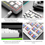 ZIYOU LANG T8 68 Tasten RGB Leuchtende Mechanische Gaming-Tastatur, Kabellänge: 1,6 m, T8 Weiß Roter Schaft, T8 Blau Grüner Schaft, T8 Pink Grüner Schaft, T8 Schwarz Grüner Schaft, T8 Schwarz Tee Schaft, T8 Weiß Grüner Schaft