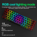 ZIYOU LANG T8 68 Tasten RGB Leuchtende Mechanische Gaming-Tastatur, Kabellänge: 1,6 m, T8 Weiß Roter Schaft, T8 Blau Grüner Schaft, T8 Pink Grüner Schaft, T8 Schwarz Grüner Schaft, T8 Schwarz Tee Schaft, T8 Weiß Grüner Schaft