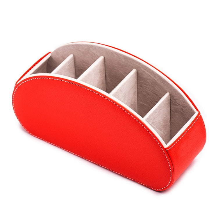 Kosmetik-Aufbewahrungsbox aus Leder für Fernbedienungen, Rot, Schwarz, Beige, Braun, Dunkelbraun, Grau