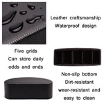 Home Leather Cosmetics Remote Control Storage Box, Red, Black, Beige, Brown, Dark Brown, Grey