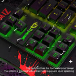 ZIYOU LANG T2 88 Tasten Gaming Mechanisches Leucht-Tastatur- und Maus-Set, Kabellänge: 1,6m, T2 Schwarz, T2 Weiß