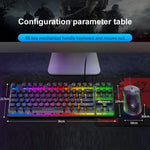 ZIYOU LANG T2 88 Tasten Gaming Mechanisches Leucht-Tastatur- und Maus-Set, Kabellänge: 1,6m, T2 Schwarz, T2 Weiß