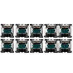 10 Stk. Gateron G Achse Schwarzer Boden Transparente Achsenabdeckung Schalter, Stil: G3-Fuß (Schwarz-Achse), G3-Fuß (Rot-Achse), G3-Fuß (Tee-Achse), G3-Fuß (Blau-Achse), G3-Fuß (Weiß-Achse), G3-Fuß (Grün-Achse), G3-Fuß (Gelb-Achse)