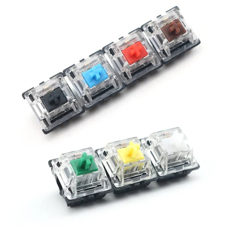 10 Stk. Gateron G Achse Schwarzer Boden Transparente Achsenabdeckung Schalter, Stil: G3-Fuß (Schwarz-Achse), G3-Fuß (Rot-Achse), G3-Fuß (Tee-Achse), G3-Fuß (Blau-Achse), G3-Fuß (Weiß-Achse), G3-Fuß (Grün-Achse), G3-Fuß (Gelb-Achse)