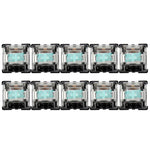 10 Stk. Gateron G Achse Schwarzer Boden Transparente Achsenabdeckung Schalter, Stil: G3-Fuß (Schwarz-Achse), G3-Fuß (Rot-Achse), G3-Fuß (Tee-Achse), G3-Fuß (Blau-Achse), G3-Fuß (Weiß-Achse), G3-Fuß (Grün-Achse), G3-Fuß (Gelb-Achse)