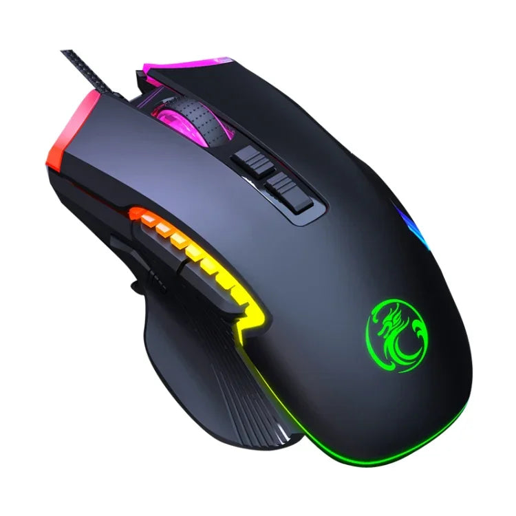 IMICE T70 8-Tasten 7200DPI RGB Beleuchtung Programmierbare kabelgebundene Gaming-Maus, Kabellänge: 1,8m, T70