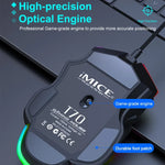 IMICE T70 8-Tasten 7200DPI RGB Beleuchtung Programmierbare kabelgebundene Gaming-Maus, Kabellänge: 1,8m, T70