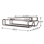 Free Punch Cabinet Geschmiedeter Eisen Weinglashalter Upside Down Rack,Stil:, Doppelte Reihe