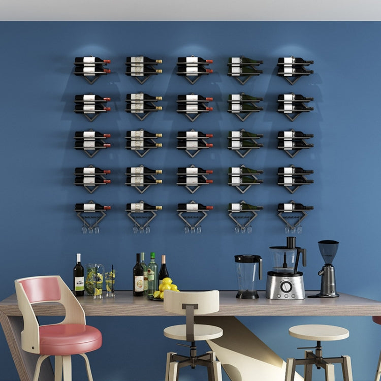 Wandmontiertes Weinregal Küche Esszimmer Hängendes Weinglas Weinregal, Weinflasche, Hängebecher