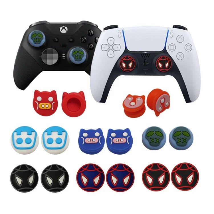 2 Sets ToyiLuya Rocker-Schutzkappen, linke und rechte Griffkappen aus Silikon mit Anti-Rutsch-Funktion für PS4/PS5