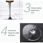 165ml Household Acrylic Champagne Glasses, Black, Transparent