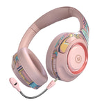 EL-A2 Gaming Ambient Light Faltbares Kabelloses Bluetooth Headset, Schwarz, Pink, Rot