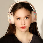 EL-A2 Gaming Ambient Light Faltbares Kabelloses Bluetooth Headset, Schwarz, Pink, Rot
